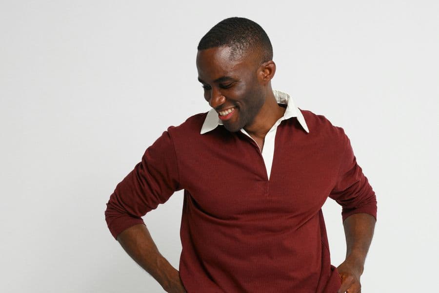 Man smiling confidently